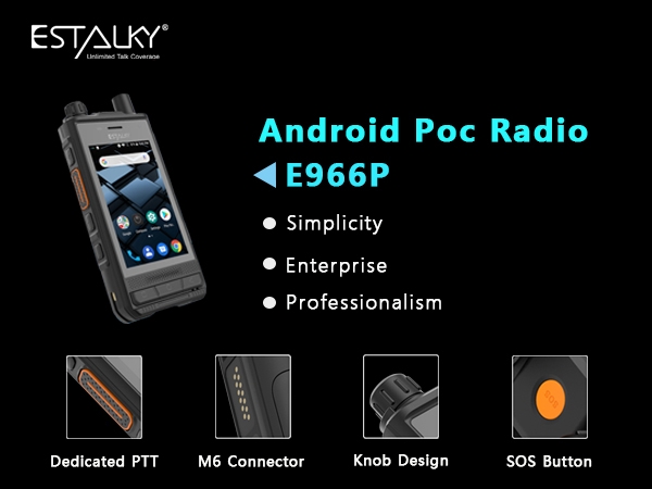 Estalky broadband push to talk radio E966P with CE.FCC IP68 MIL-810-G